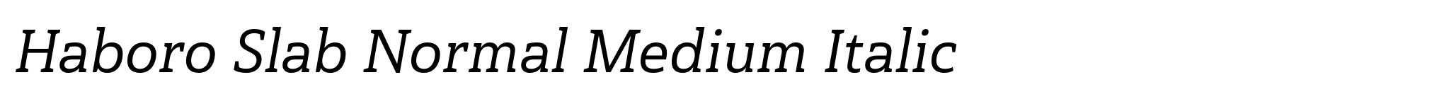 Haboro Slab Normal Medium Italic image